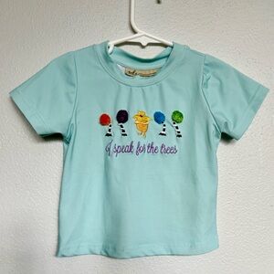 Kids Light Aqua 'I Speak for the Trees' Short Sleeve Tee -